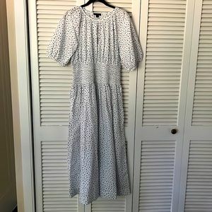 NWT J Crew sz L smocked midi dress